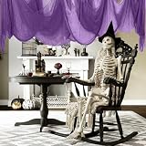 Vellibring 400" x 85" Halloween Creepy Cloth Decoration,Large Purple Spooky Fabric Cloth Scary Gauze Cheesecloth for Haunted House Halloween Party Yard Wall Indoor Outdoor Decor