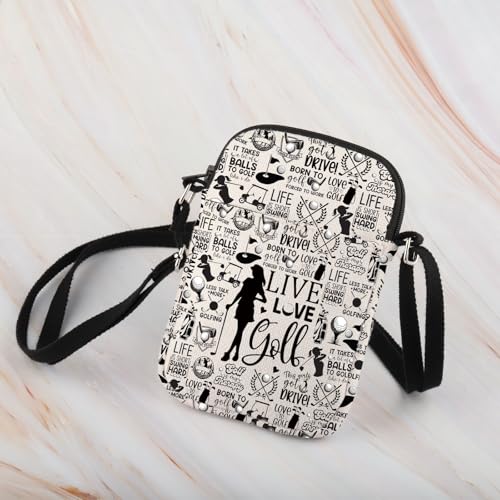 WCGXKO Live Love Golf Crossbody Bag Golf Team Gift Golf Player Gift Golf Accessory for Golf Lover3