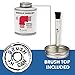 Gasoila Hard-Setting Permanent Thread Sealant, Fast-Drying Red Varnish Sealant for PVC, Metal, Rubber, Wood & More – -100°F to 600°F Temp Range, Brush in Cap Applicator, BT04, 1/4 Pint Can