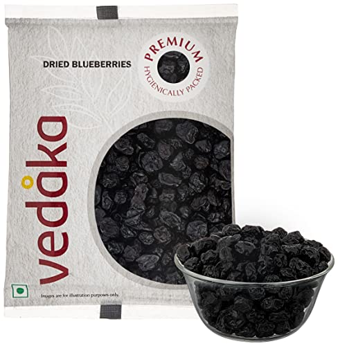 Image of Amazon Brand - Vedaka Premium Whole Candied Blueberries, 200g + Amazon Brand - Vedaka Premium Whole Candied Cranberries, 500g