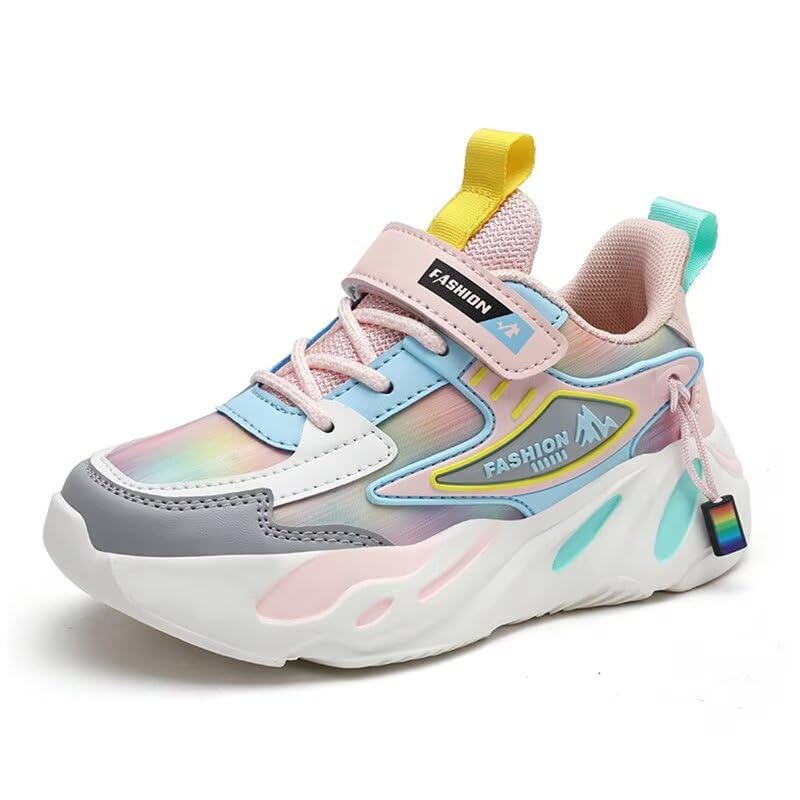 Kids Girl Lightweight Fashion Sport Shoes for Outdoor Street Running Walking Cycling