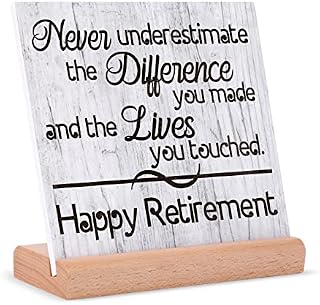 Gowelly Retirement Gifts for Women Men 2023, Retirement Card for Women Men, Happy Retirement Decorations Plaque, Best Retirement Gifts for Coworkers, Friends, Boss, Doctor, Nurse, Teacher