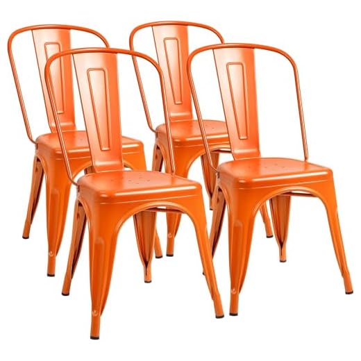 Furmax Stackable Metal Dining Chairs