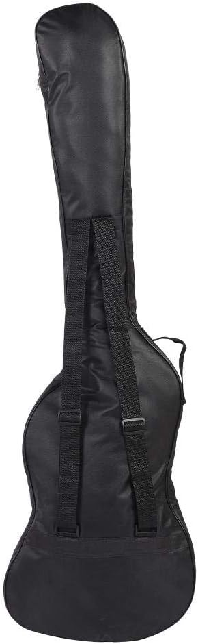 RiToEasysports Bass Bag, Ox Cloth Padded Electric Bass Bag Double Straps Black Soft Case For Electric Bass