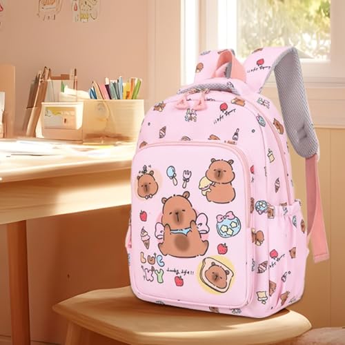 Sac à dos capybara étanche avec compartiment repas isotherme rose - 3