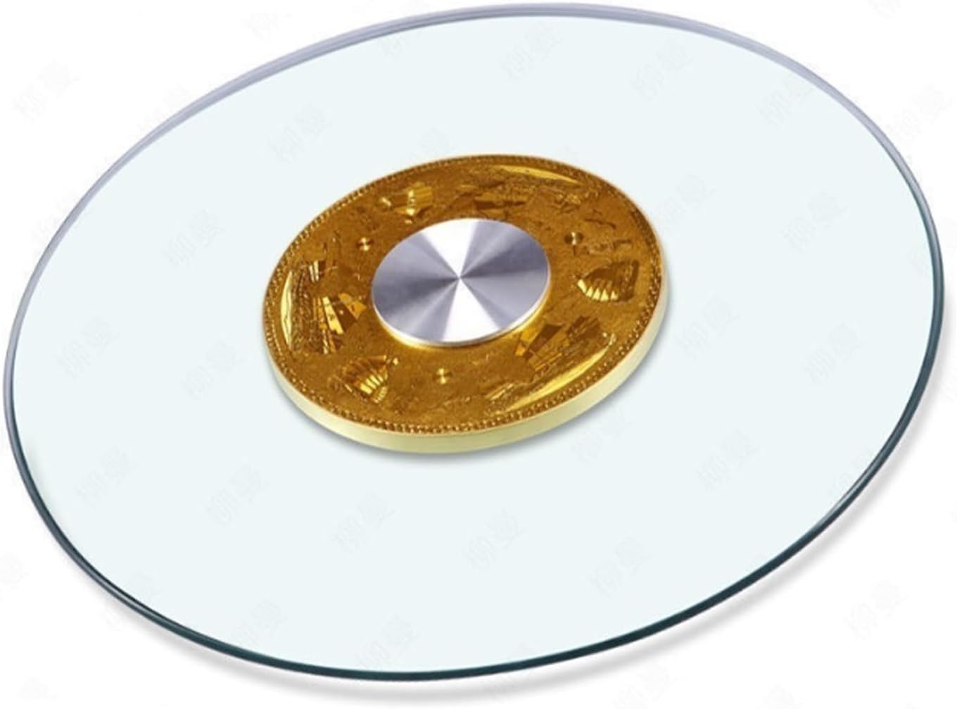 Lazy Susan Tempered Glass 80 Cm (30 Inch) Swivel Large Tabletop Serving Plate Heavy Duty Turntable Round Dining Table Turntable Round Clear Dining Table Tray for Dining Table Serving Plate