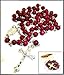 Produktbild Damen 22" rote duftenden Geruch Hölzerner Rosenkranz Kreuz Kette / Anhänger Kruzifix Kette Rosario Rosen-Chaplet