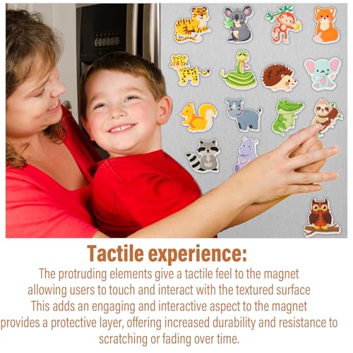 Wiooffen YM0599 20Pcs Fridge Magnets For Kids Animals Refrigerator Magnets For Toddlers 1-3 Rubber Fridge Magnets Baby Educational Magnetic Children Gift Learning Toy Safe Full Back Magnets thumb #4