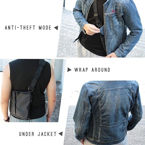 Anvi Original Vesty3.0 Ipad Tablet Crossbody Sling Bag Can Transform Into 16 Inch Laptop Shoulder Bag Messenger Bag Water-Repellent Anti-Theft Computer Handbag Slim Briefcase With Iphone Pocket thumb #6