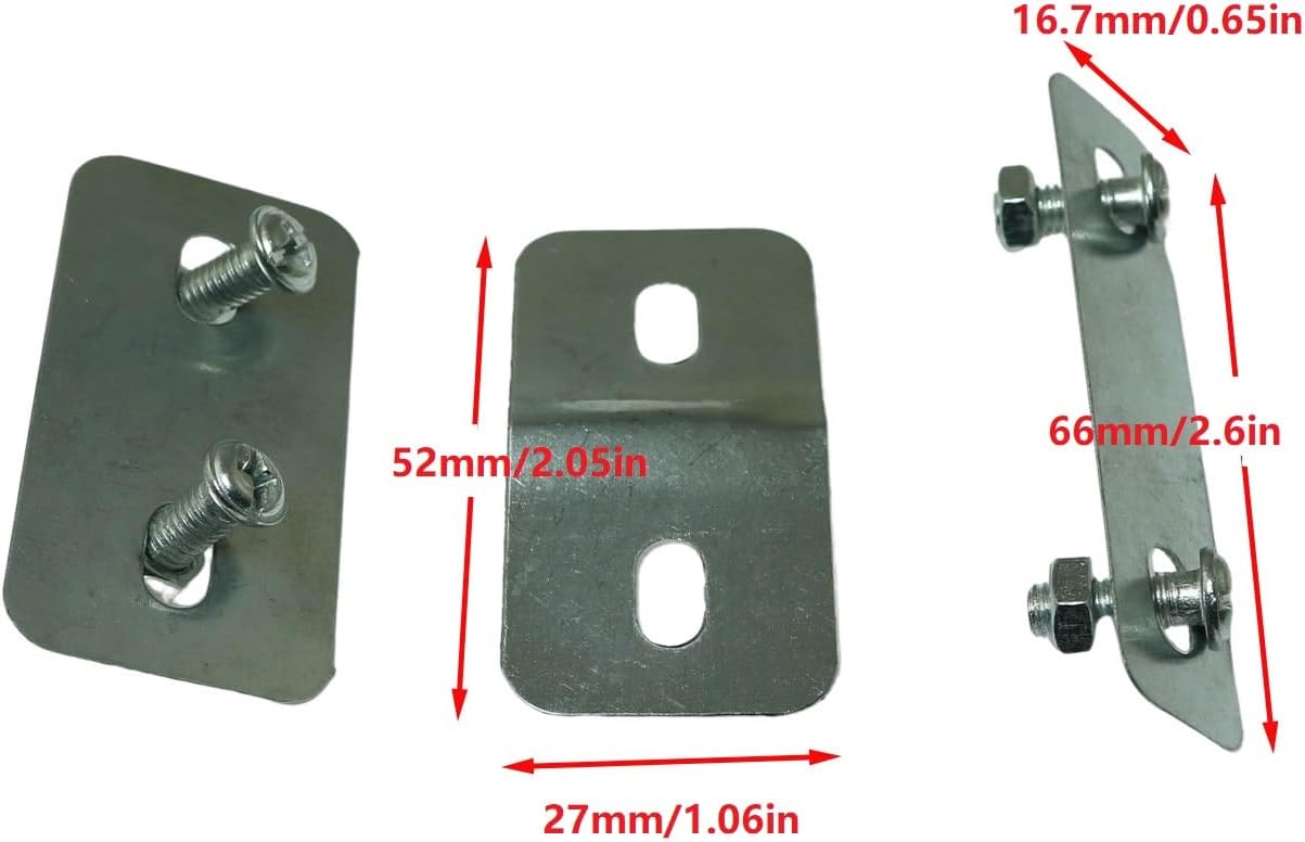 2 Sets Bicycle Basket Mounting Fittings Basket Iron Spacer Long Holes with Screws and Nuts for Mounting Bicycle Rack Iron Basket Bracket Mounting Adapter