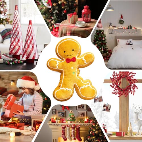 Coussin bonhomme d'épice Noël peluche décoration maison - 5