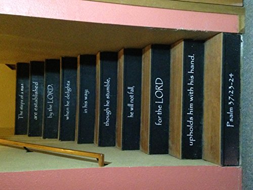 Psalm 37:23-24, Vinyl Wall Art, Steps Of Man Established Lord, Stumble Not Fall Upholds Hand #TOP2