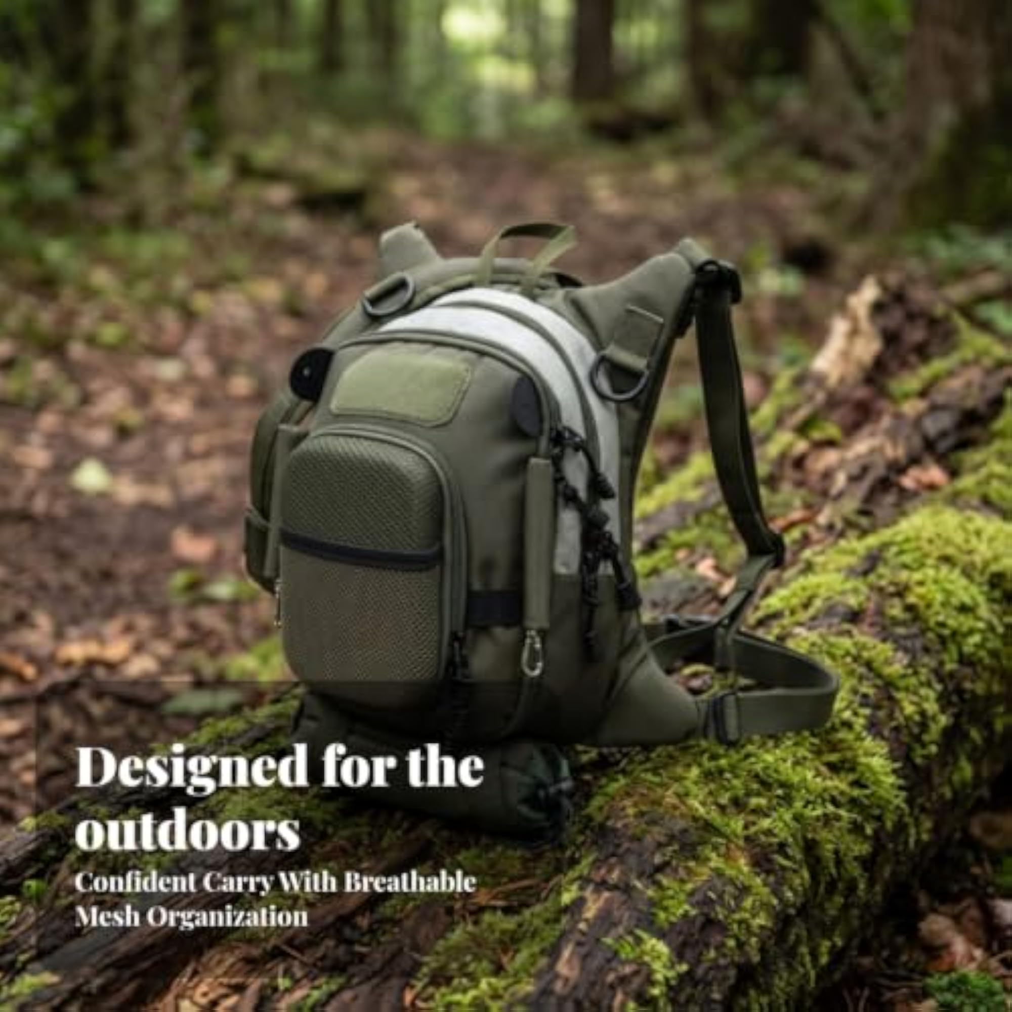 Multi-Compartment Tackle Chest Pack for Anglers