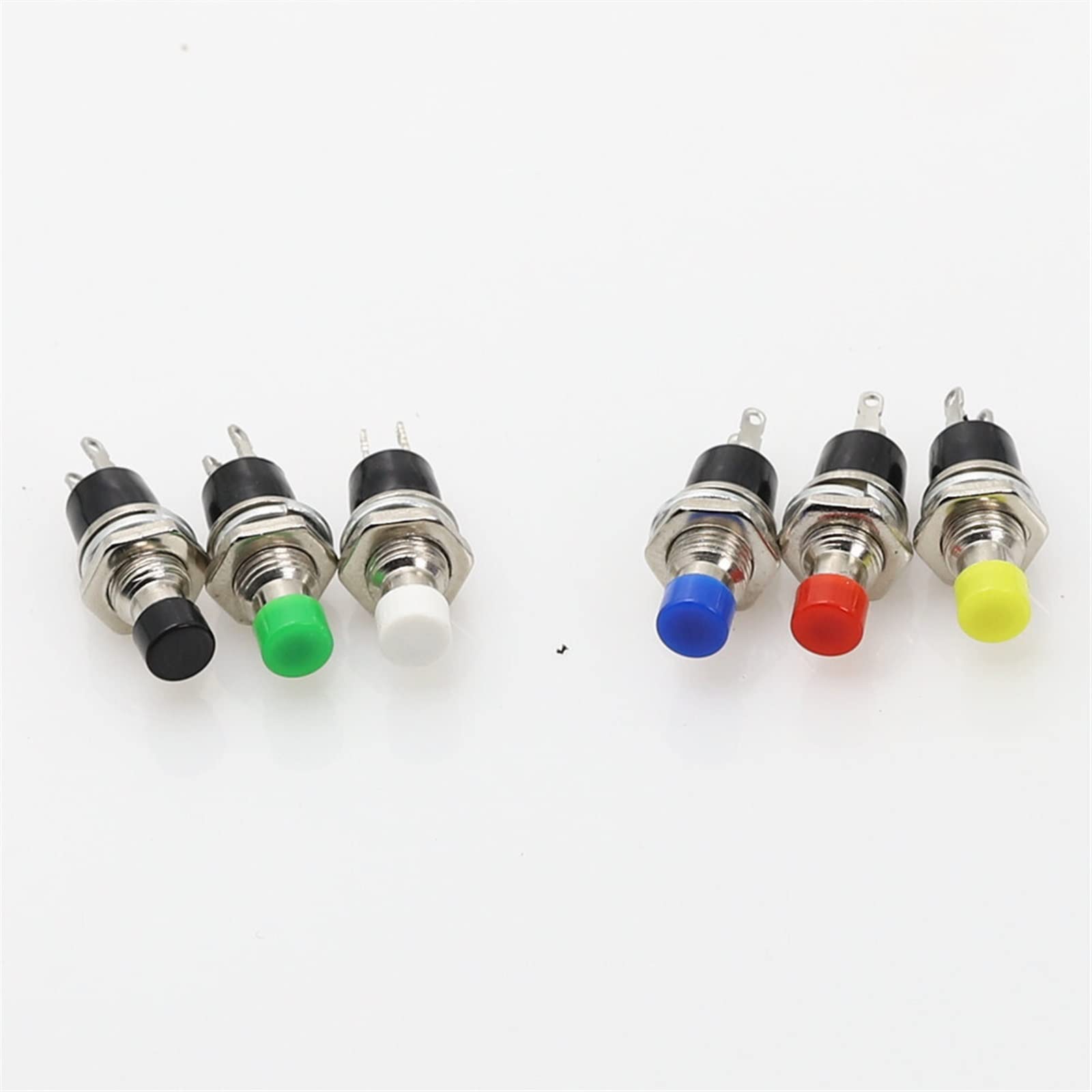 JFQOWCMP 6pcs PBS-110 7MM Momentary Push Button Switch Press The Reset Switch Momentary On Off Push Button Micro SwitchNormally Open NO