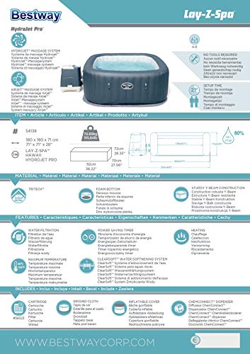 Bestway Lay-Z-Spa Hawaii HydroJet Pro - 26