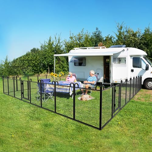 Image of Kfvigoho Dog Playpen Outdoor 24 Piece Panels Heavy Duty Dog Fence 40 inch