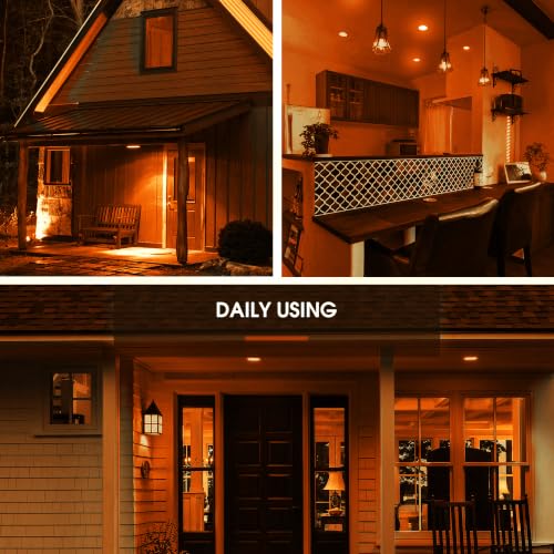 Image of L LOHAS LED Orange Halloween Flood Light Bulbs, PAR30 Flood Light Outdoor