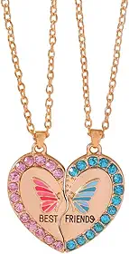 Colar De Melhores Amigas Best Friends Colares Casal Panda 2 Peças Dourado