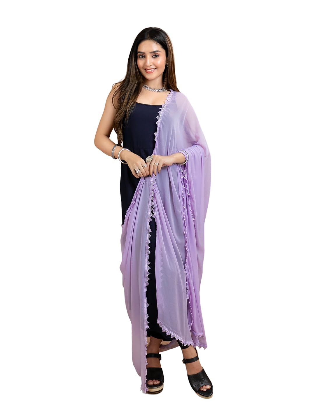 hella fashions Women's 2.4 Meter Premium Chiffon Dupatta, Lightweight & Breathable, Ideal for Summer Styling-picture-25