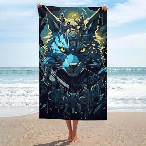 Serviette séchage rapide Cyber Wolf Armor microfibre compacte sport et plage - 2