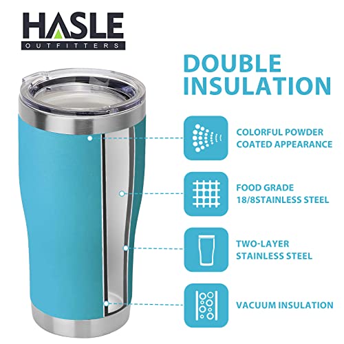 Image of HASLE OUTFITTERS 20 oz Tumbler Bulk, Stainless Steel Tumblers with Lid, Vacuum Insulated Tumbler, Double Wall Powder Coated Cup, coffee mugs, Sky Blue, 1 Pack