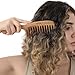 Wide Tooth Wooden Comb Handmade - Natural Vintage Style Wide Tooth Comb for Curls Gentle Styling - Anti-Static Wood Hair Combs For Women Detangling (Wide-tooth)