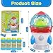 Rocket-Shaped Bubble Machine for Kids & Pets - Dual Powerful Bubble Outlets, Automatic 360° Rotation, Adjustable LED Lights & Music – Ideal for Indoor/Outdoor Birthday Parties