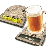 Dungeons and Dragons Dice Tray Coaster - DND Accessories - D&D Game Room Decor - Cute Wood Drink Coasters - Dungeons and Dragons Starter Set Gift - DND Miniatures Dice Tower - Set of 1 Mimic Class