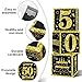 Eiurteao 3pcs 50th Birthday Decorations Boxes for Men Women, Black Gold Happy 50 Birthday Balloons Boxes Party Supplies, 50 Year Old Bday Theme Cardboard Box