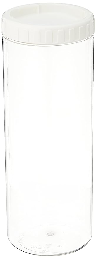 Interlock Round Refrigerator Food Storage Container With White Lid, 1.6 Liter, 1 Piece, Transparent, Plastic