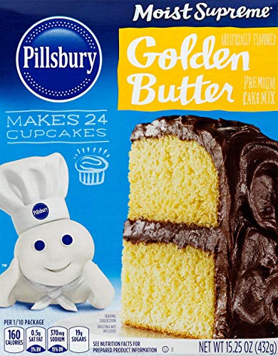 Pillsbury Moist Supreme Golden Butter Recipe Cake Mix, 15.25 Ounce