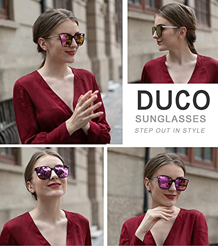 Duco Retro Round Sunglasses For Women Vintage Polarized Woman Shades Lightweight Pc Frame Uv400 Protection Sun Glasses W016 #TOP1