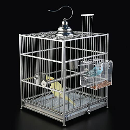 Mangeoire cage oiseaux propre : distributeur de graines acrylique GURECOD - 7