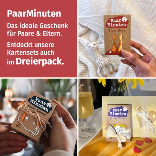 Paarzeit PaarMinuten: 53 spielerische Gesprächsimpulse für Paare - Liebevolle Geschenkidee und Mitbringsel, Paar Gesprächskarten, Fragespiel und Gesprächsstoff für gemeinsame Minuten … FÜRS Herz