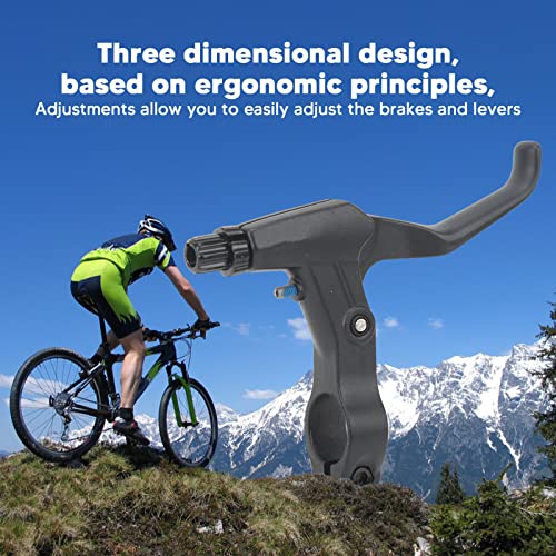 1 Pair Bicycle Brake Lever, Aluminum Alloy Bicycle Brake Handle, Lever V Brake Handlebar, Front Brake Rear Brake Universal Mountain Bike Replacement For Mountain Bike, Road Bike, Folding Bike, Mtb #TOP4