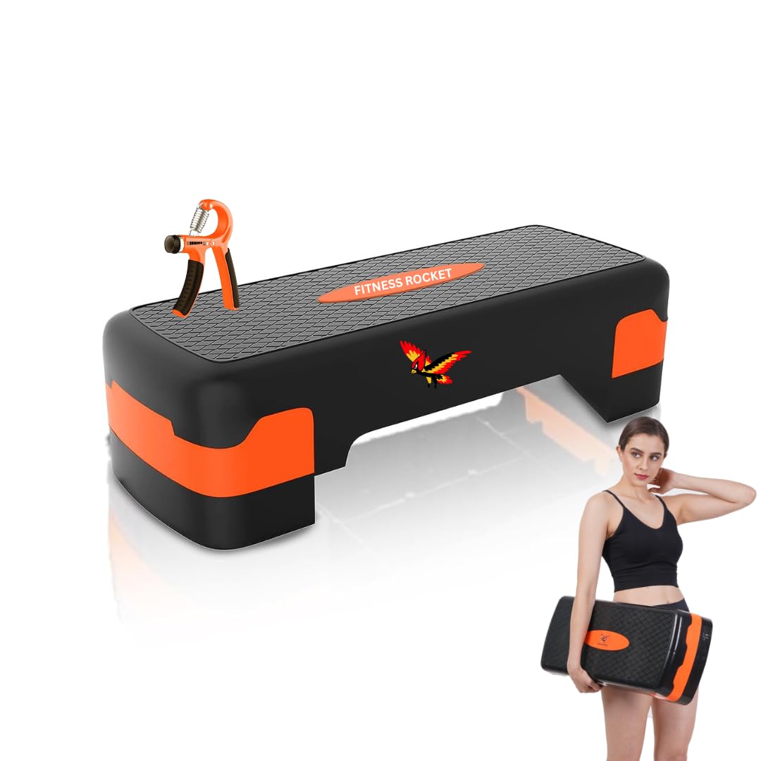 Fitness rocket all new aerobic stepper, Professional 2 Level- 4" and 6" Adjustable Aerobic Exercise Stepper, Non-Slip Textured Surface Workout Fitness Step Platform, color (Orange) (B0DDZ5Y3TQ) Amazon Price History, Amazon Price Tracker