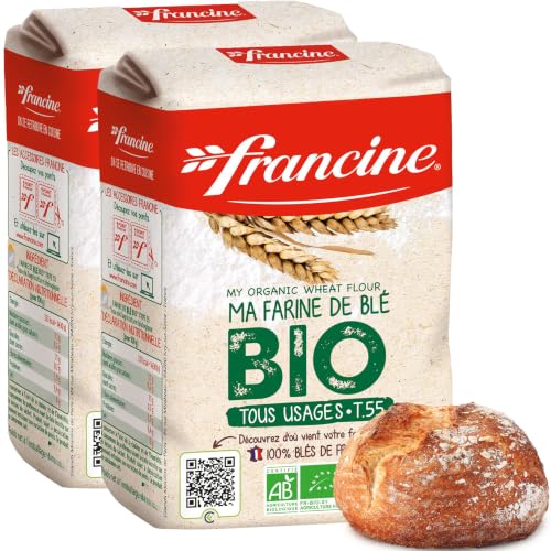 Francine Organic T55 All-Purpose French Flour, EU Certified,...