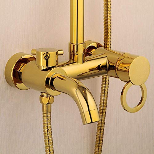 Tige de levage circulaire top spray avec robinet cuivre de douche - 5