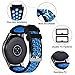 Lerobo Compatible with Samsung Galaxy Watch 3 Bands 45mm/Galaxy Watch 46mm Bands/Gear S3 Frontier, Classic Watch Bands, 22mm Soft Silicone Breathable Watch Strap Wristband for Women Men,(Black/Blue)
