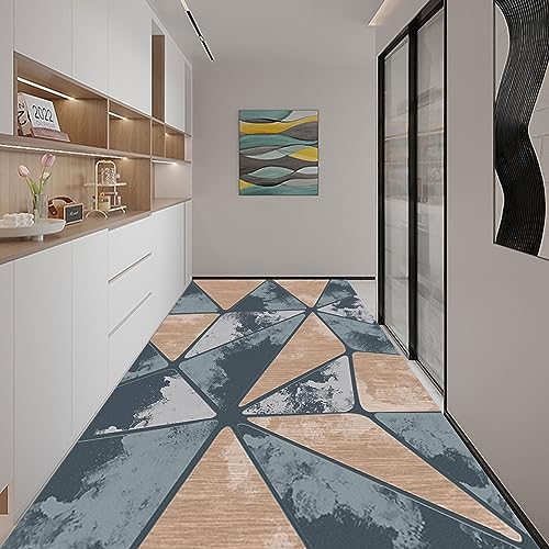 Tapis de passage 80x500 cm lavable et antidérapant pour couloir et cuisine modèle E - 2