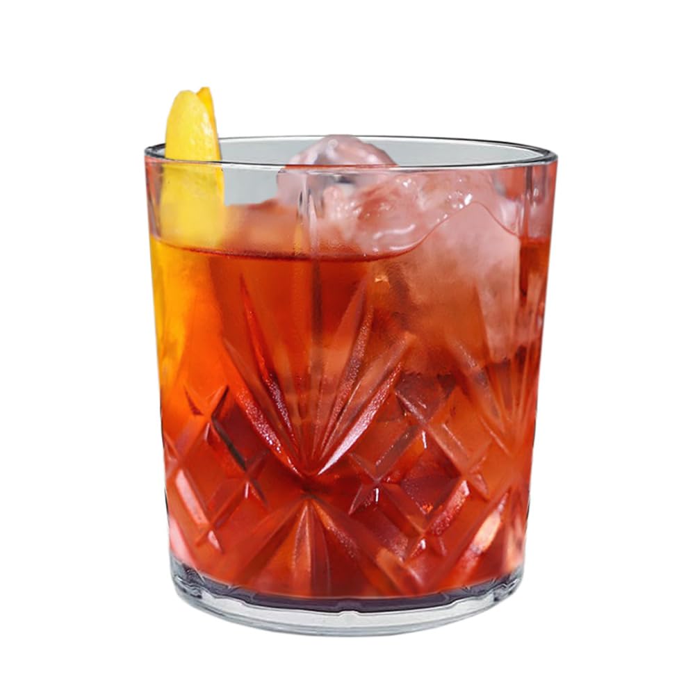 VIRSUS 6 Bicchieri Trasparenti 2850, capacità 325 cc, Modello FIRENZE, Infrangibili Riutilizzabili, lavabili in lavastoviglie, 100% Riciclabili, Unglassy, per bevande, cocktail (DOF da Whisky)