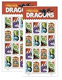 Dragons - 2018 USPS Forever First Class Postage Stamps (2 Sheets of 16)