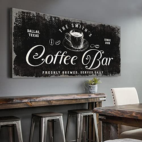 Tailored Canvases Custom Coffee Bar Sign - Small and Large