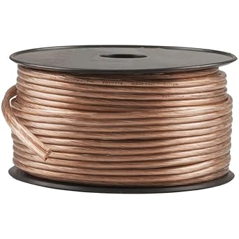 Raptas 23/52 AWG Enhanced Loud Free Bare Copper Speaker Wire Cable (10ft)