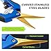 GROWNEER 3 Packs 6.5 Inch Pruning Shears with Curved Blades Trimming Scissors For Gardening Hand Pruning Snips Titanium Coated Precision Blades