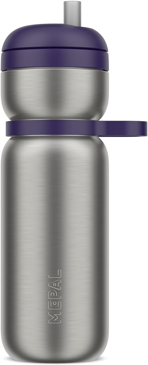 Mepal - Twist Sport Thermal Water Bottle - Leak-proof - Drinking without tipping bottle - Vacuum insulated: 24 hours hot / 12 hours cold - Water bottle - 600 ml - Midnight blue