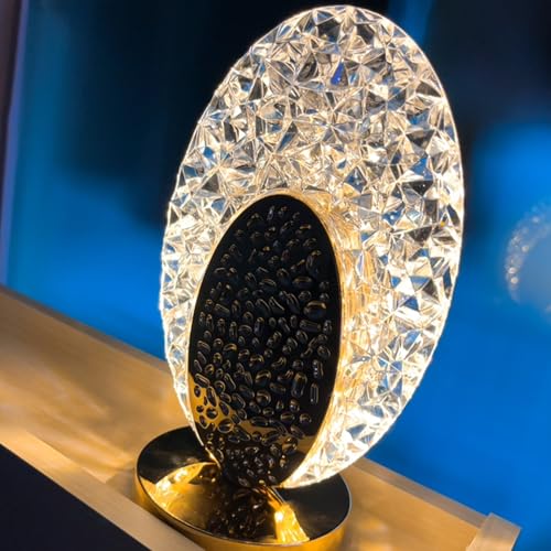 Luminárias de Mesa Luz Noturna, Luzes Decorativas de Mesa, 3 Cores Ajustáveis, Brilho Regulável, Rec