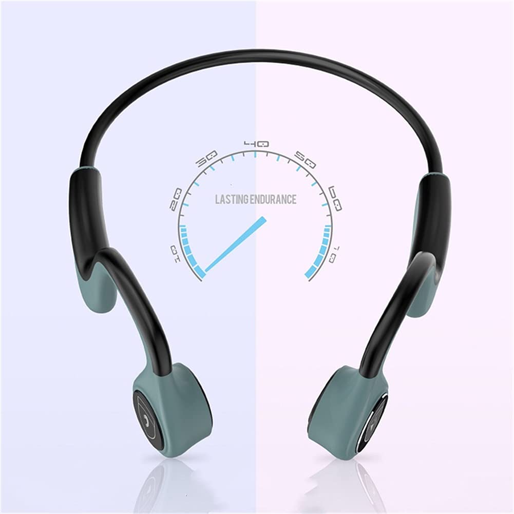 Bluetooth 5.0 Słuchawki przewodzące kości, bezprzewodowe zestawy słuchawkowe, wodoodporna i skurczowa jakość dźwięku stereo, do biegania, jazda na rowerze,Gray