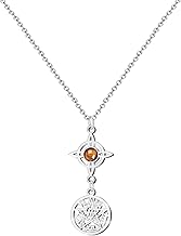 cotigo Witch Knot and Tetragrammaton Protection Necklace with Amethyst Stone - Stainless Steel Spiritual Amulet for Women - Energy Protection and Good Luck Necklace