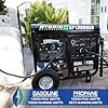 DuroMax XP13000EH 13,000-Watt Dual Fuel Portable Generator - Gas & Propane, Electric Start, Whole Home Backup Power, Transfer Switch Ready, RV & Emergency Ready